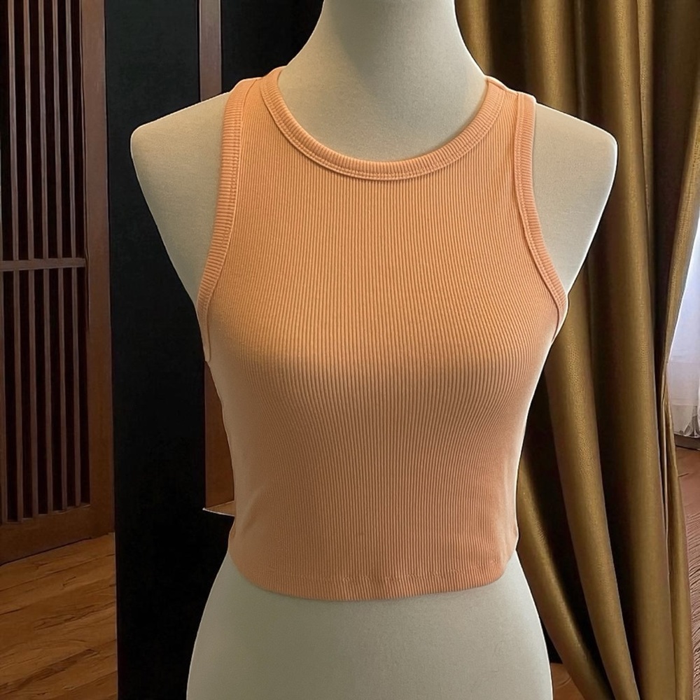 H&M‎ Ribbed Tank Top Cropped Size Small